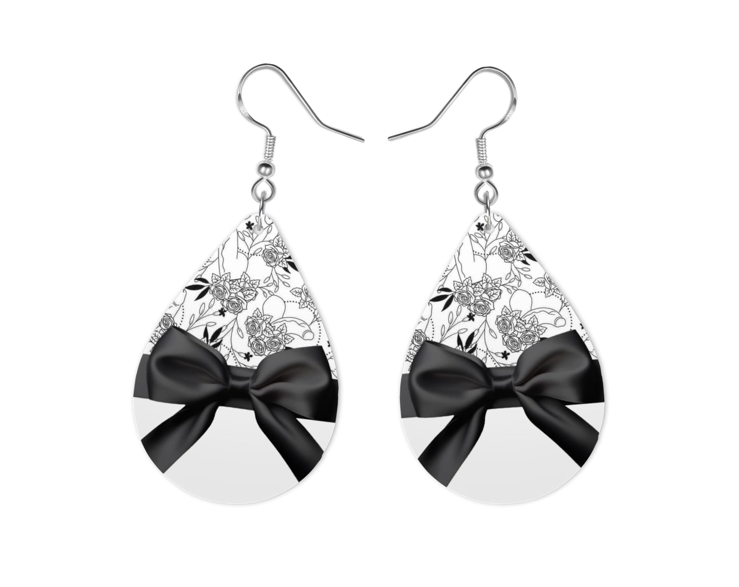 Black and White Earrings