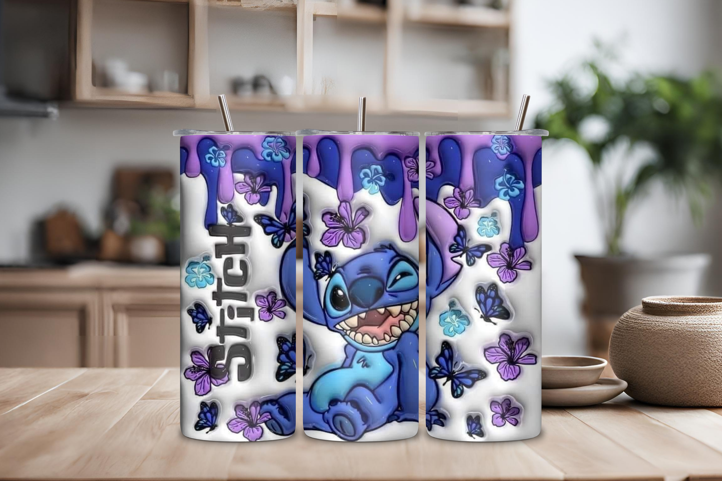 3D Purple Tumbler, 20 oz skinny tumbler, custom tumbler, drinkware