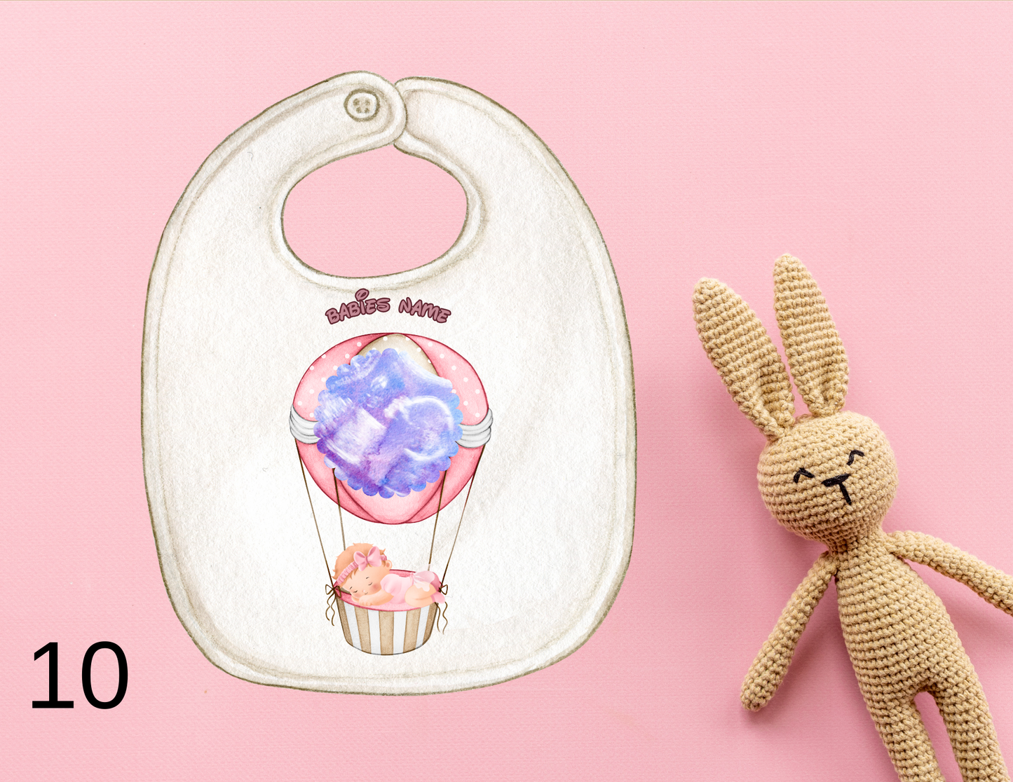 Baby Girl Bibs, Personalized