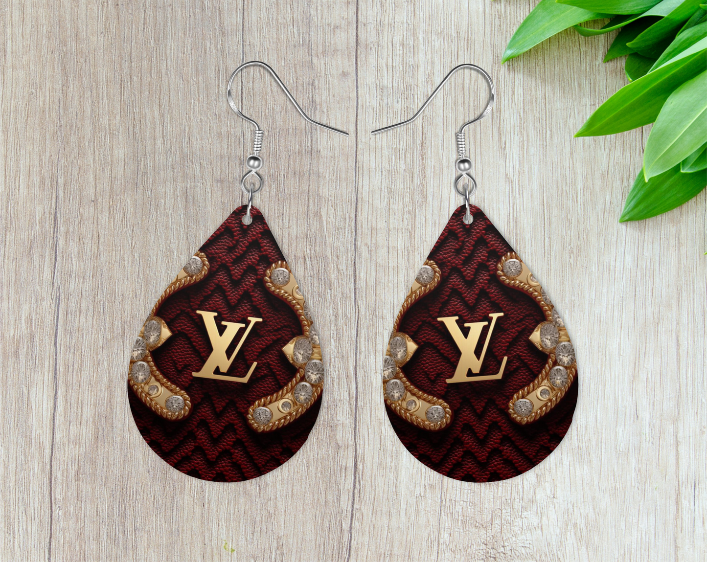 Brown Gold Earrings, fashion Design, Teardrop Earrings