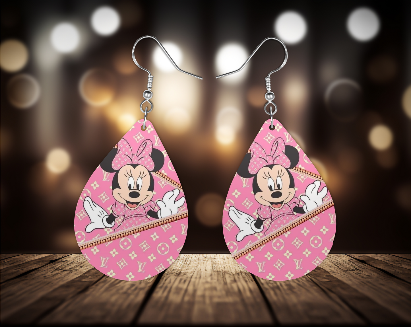 Cartoon Pink Earrings, Fashion Design Teardrop Earrings