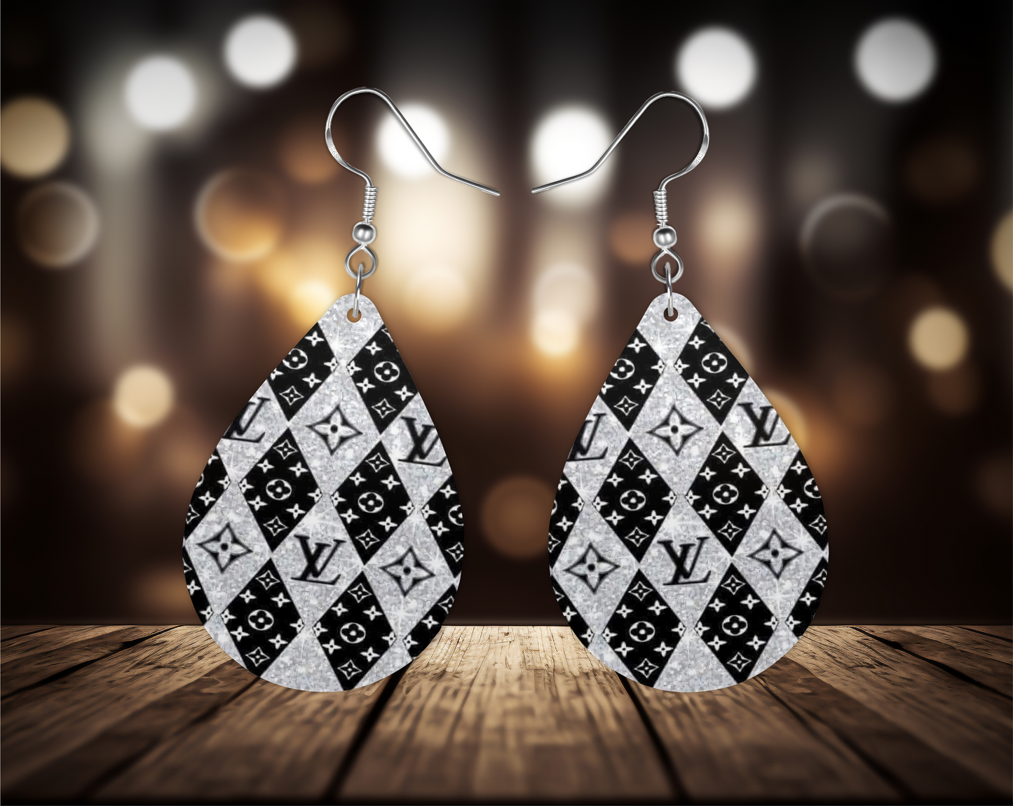 Black & White Earrings, Fashion Design Teardrop Earrings