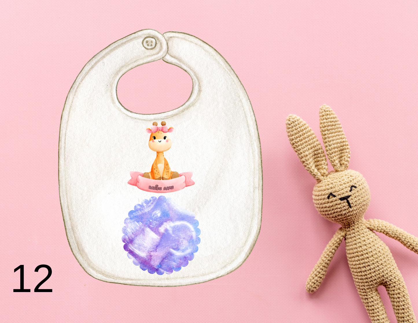 Baby Girl Bibs, Personalized