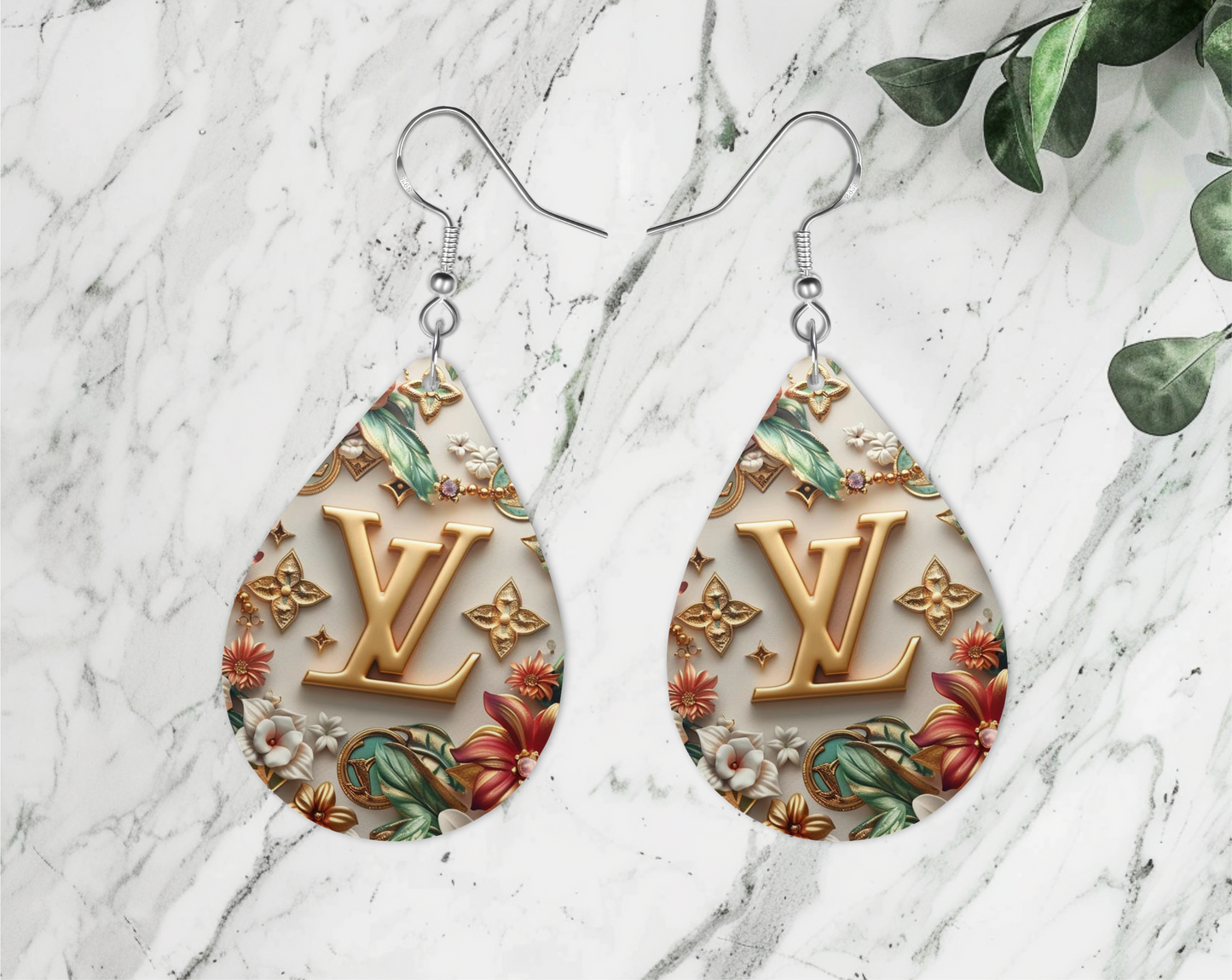 Pink & Green Earrings, fashion Design, Teardrop Earrings