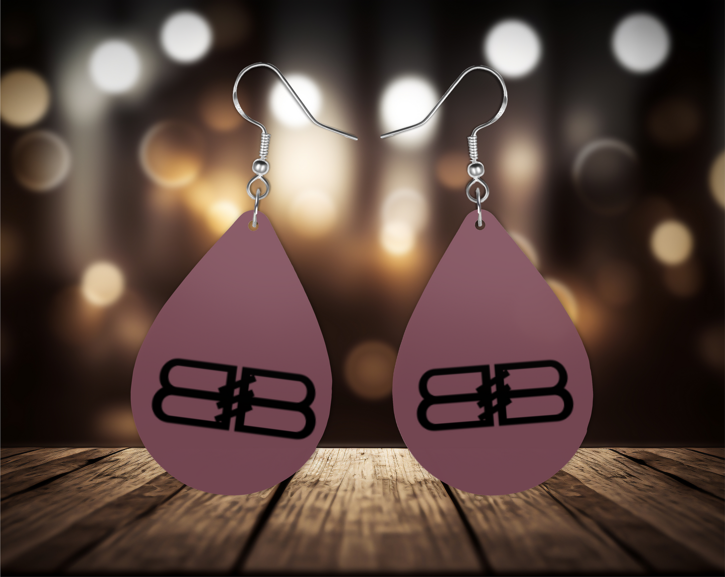 B Maroon Earrings, Fashion Design Teardrop Earrings