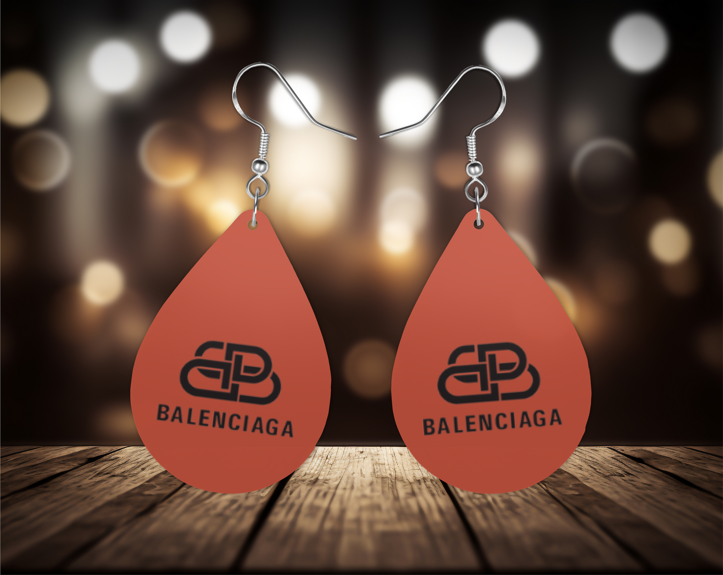 B Orange Earrings, Fashion Design Teardrop Earrings
