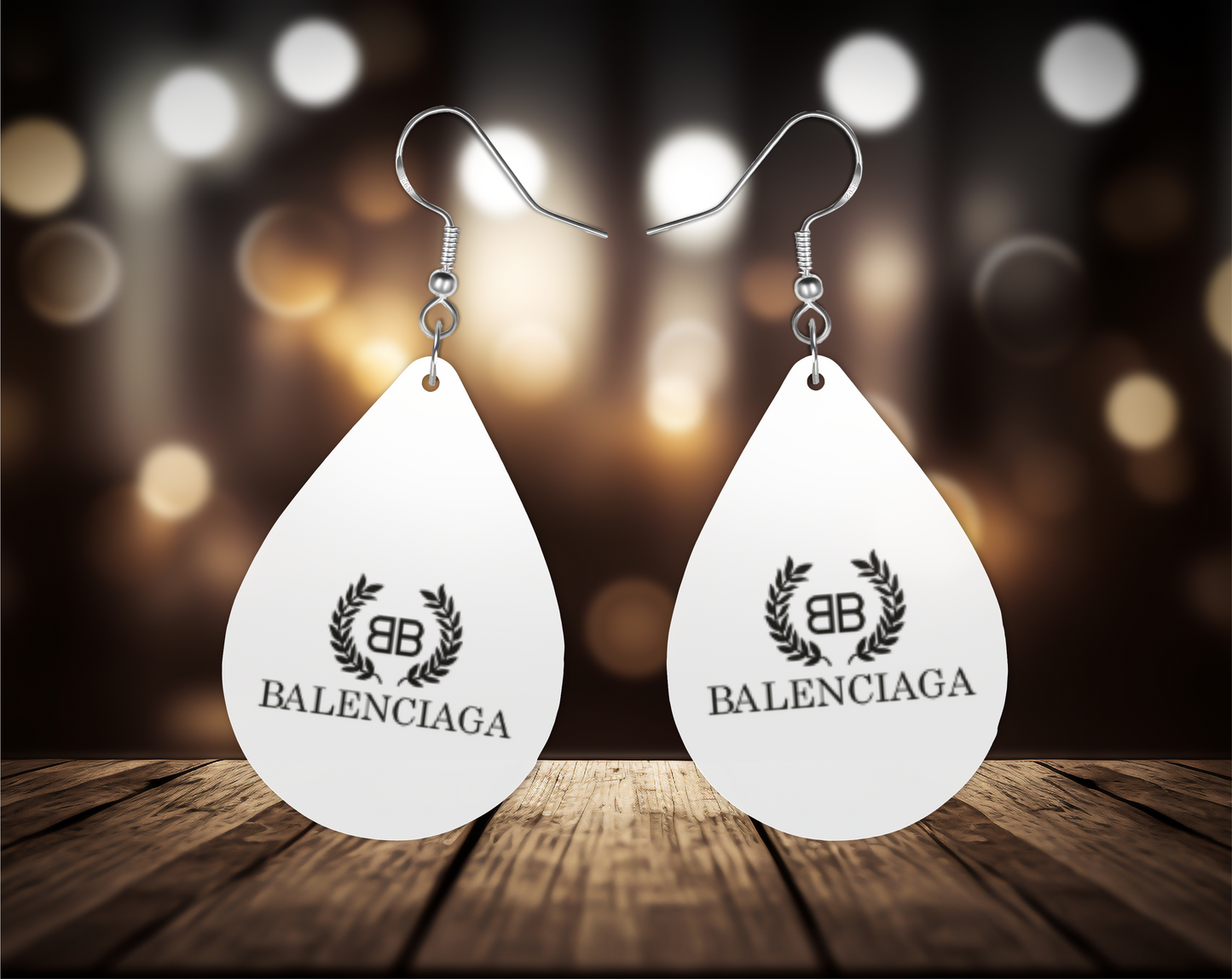 B white Earrings, Fashion Design Teardrop Earrings