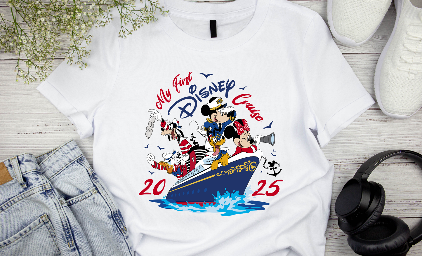 My First Cruise 2025 Cartoon T-shirt