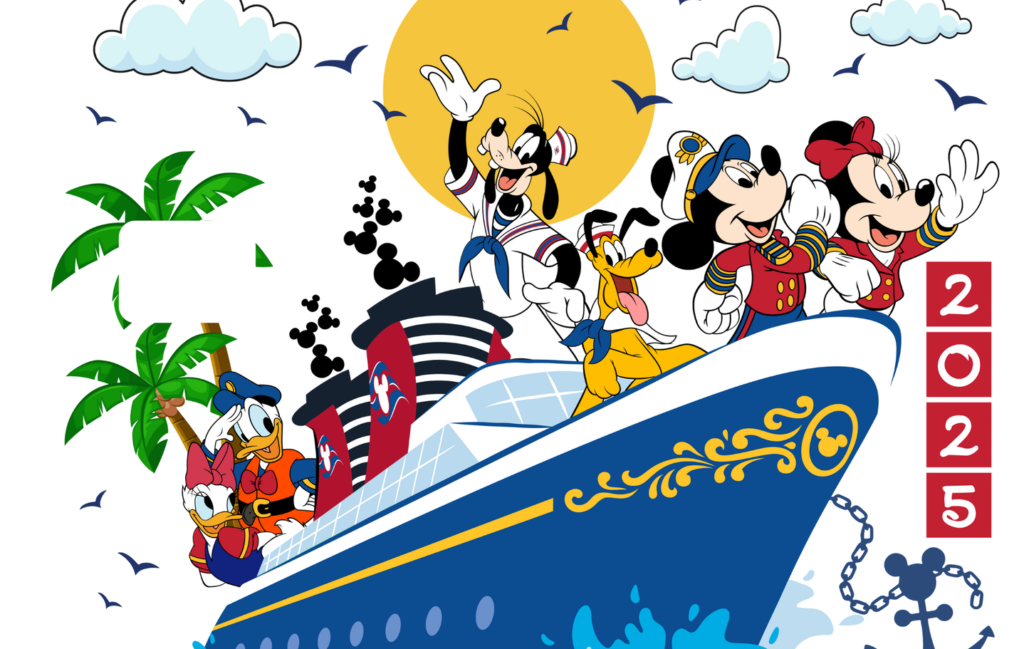 Cruise Cartoon Design Debit Card Skins
