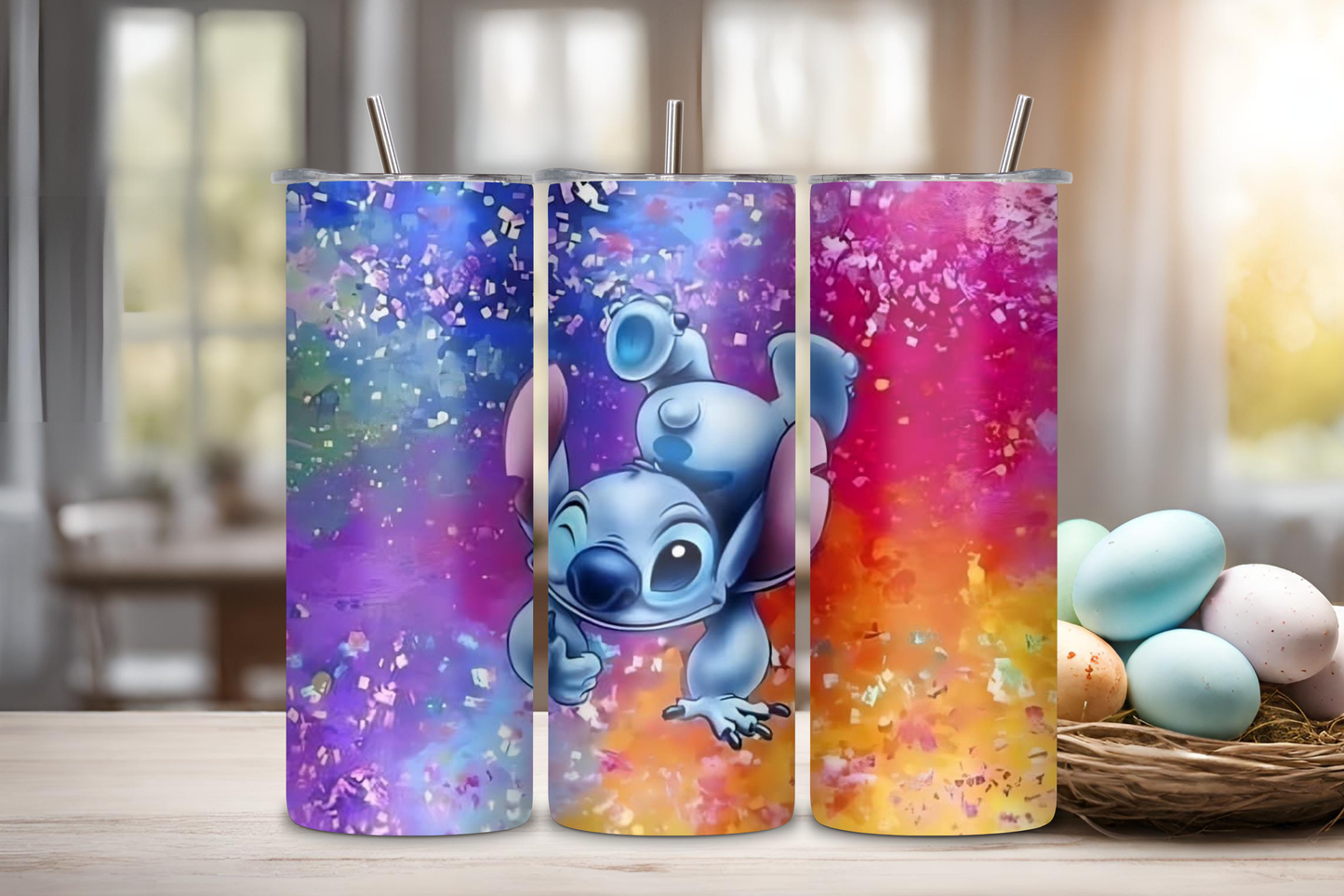 Splash Colorful Design Custom Tumblers, 20 oz skinny tumbler, drinkware