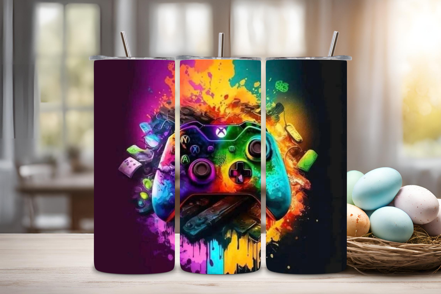 Gaming Remote Custom tumbler, 20 oz skinny tumbler, drinkware