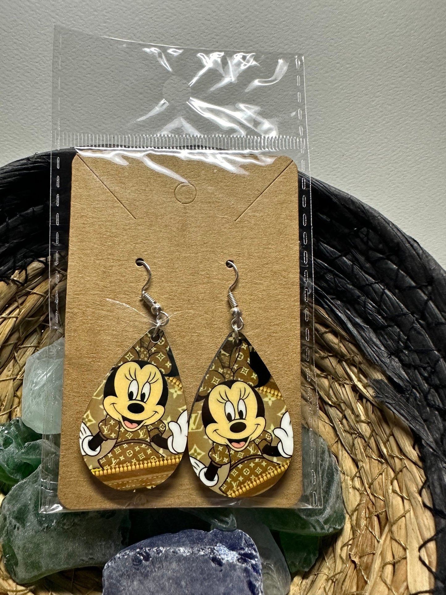 Mouse Brown Earrings, fashion design