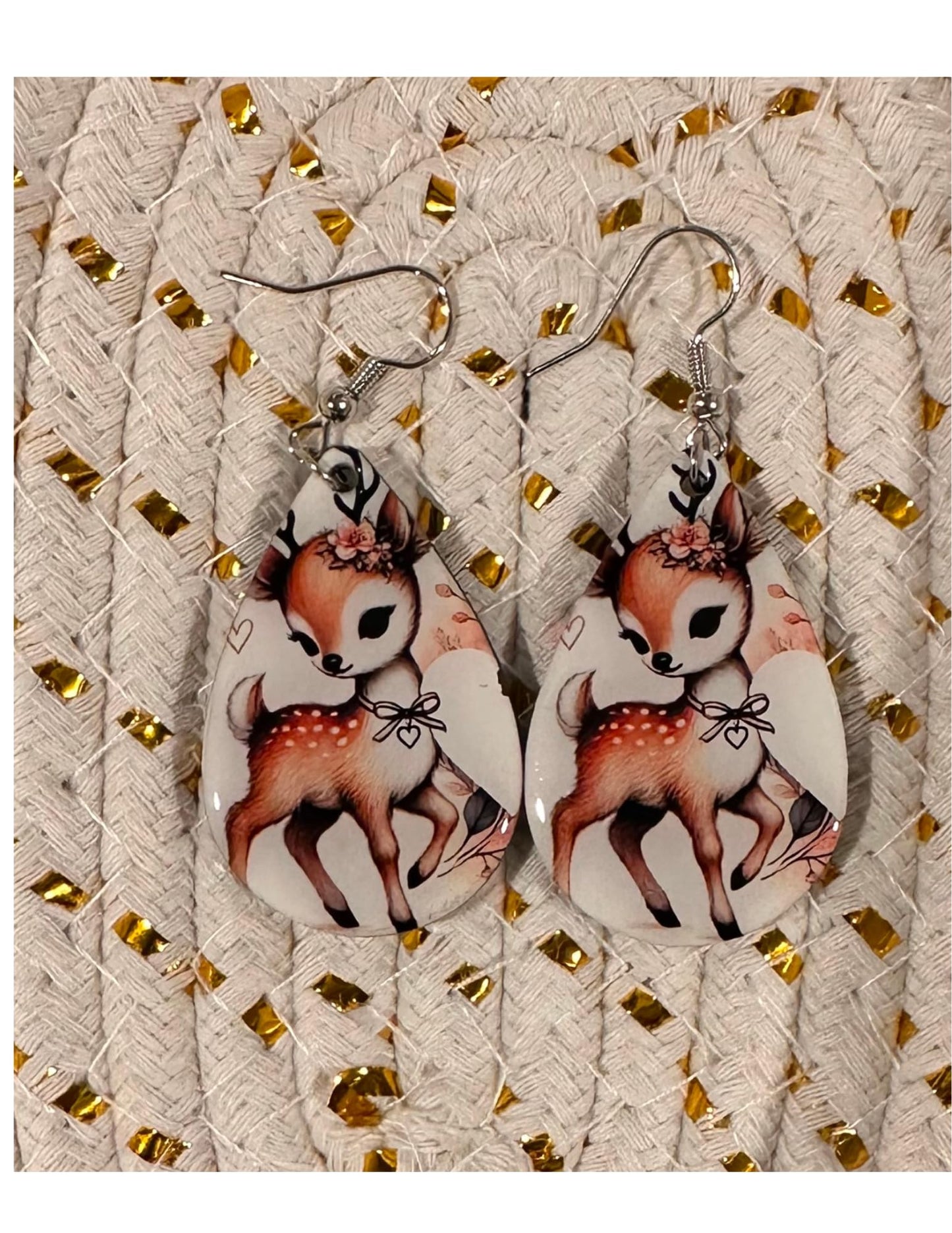 Deer Teardrop Earrings