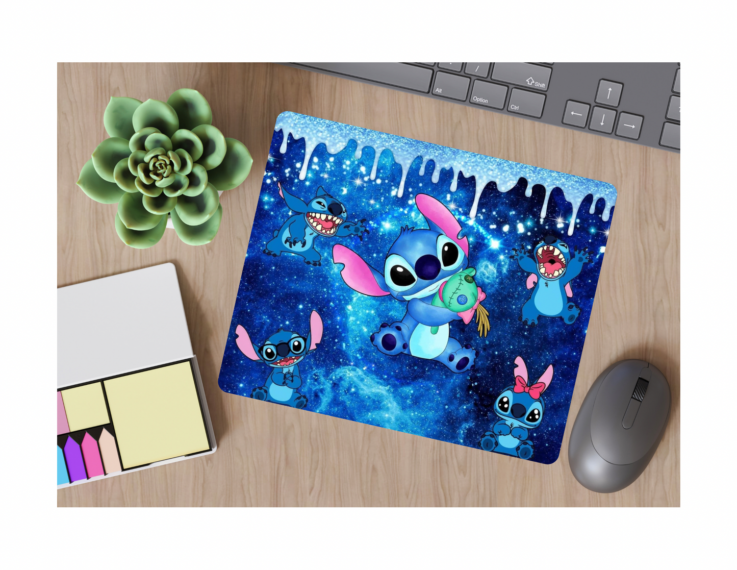 Blue Cartoon Mousepad, desk accessory