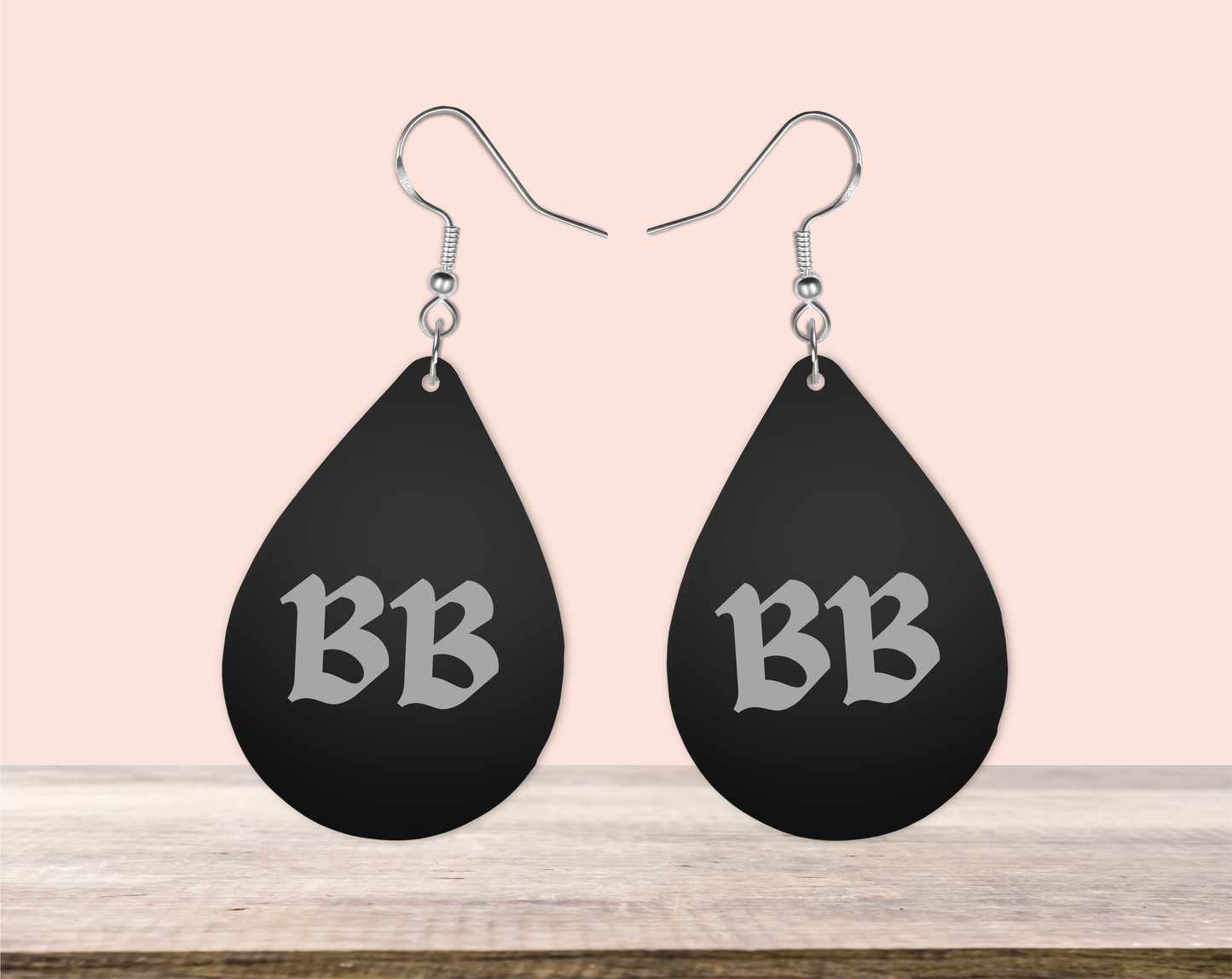 Initials Earrings, Fashion Design Teardrop Earrings