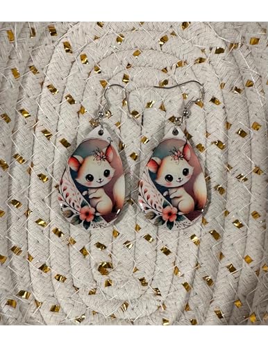 Fox Teardrop Earrings & Necklace Set
