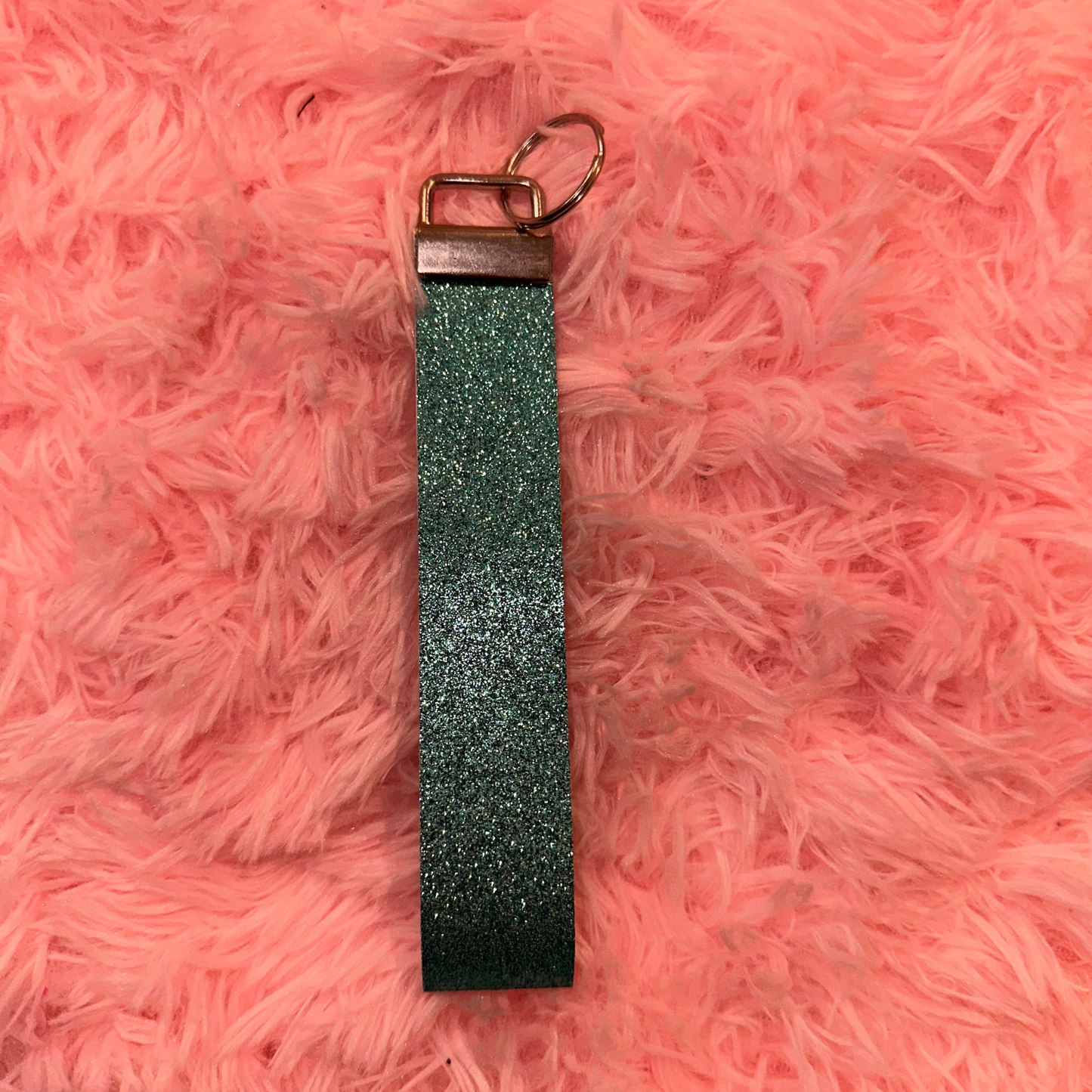 Handmade faux leather wristlet, key fob wristlet, colorful straps