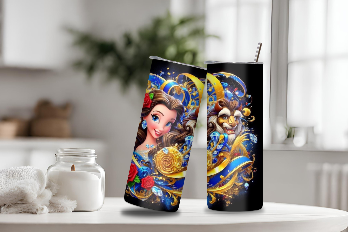 Beauty Tumbler, 20 oz skinny tumbler, custom tumbler, drinkware