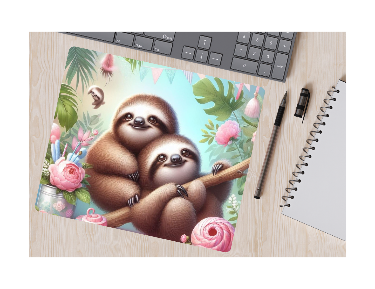 Sloths Design Mouse Pad, custom made