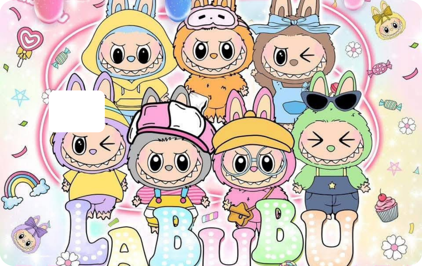 Cartoon Labubu Debit Card Skins