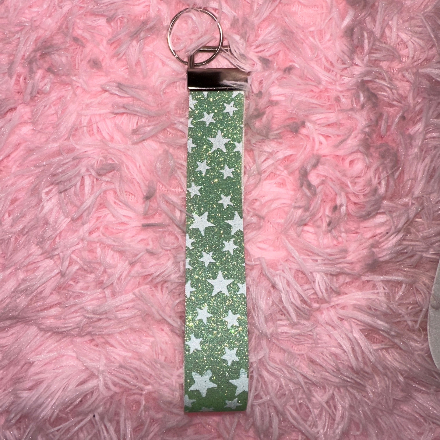 Handmade faux leather wristlet, key fob wristlet, colorful straps