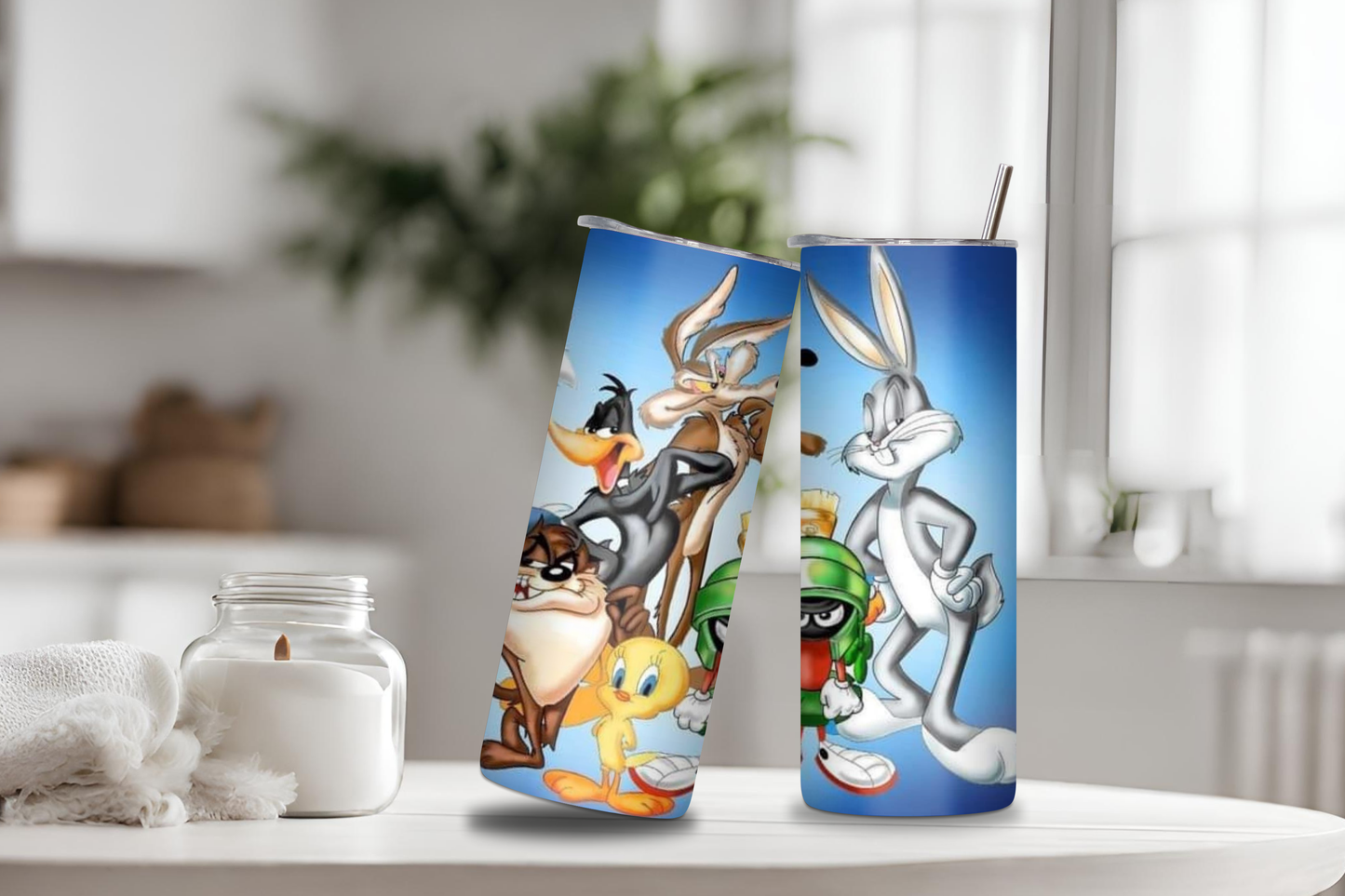 Tunes Characters Tumbler, 20 oz skinny tumbler