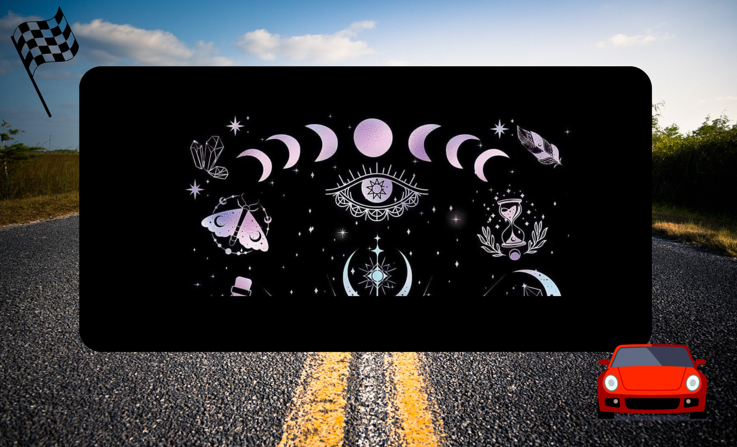 License Plate Metaphysical Design, Crystals, Hansa hands