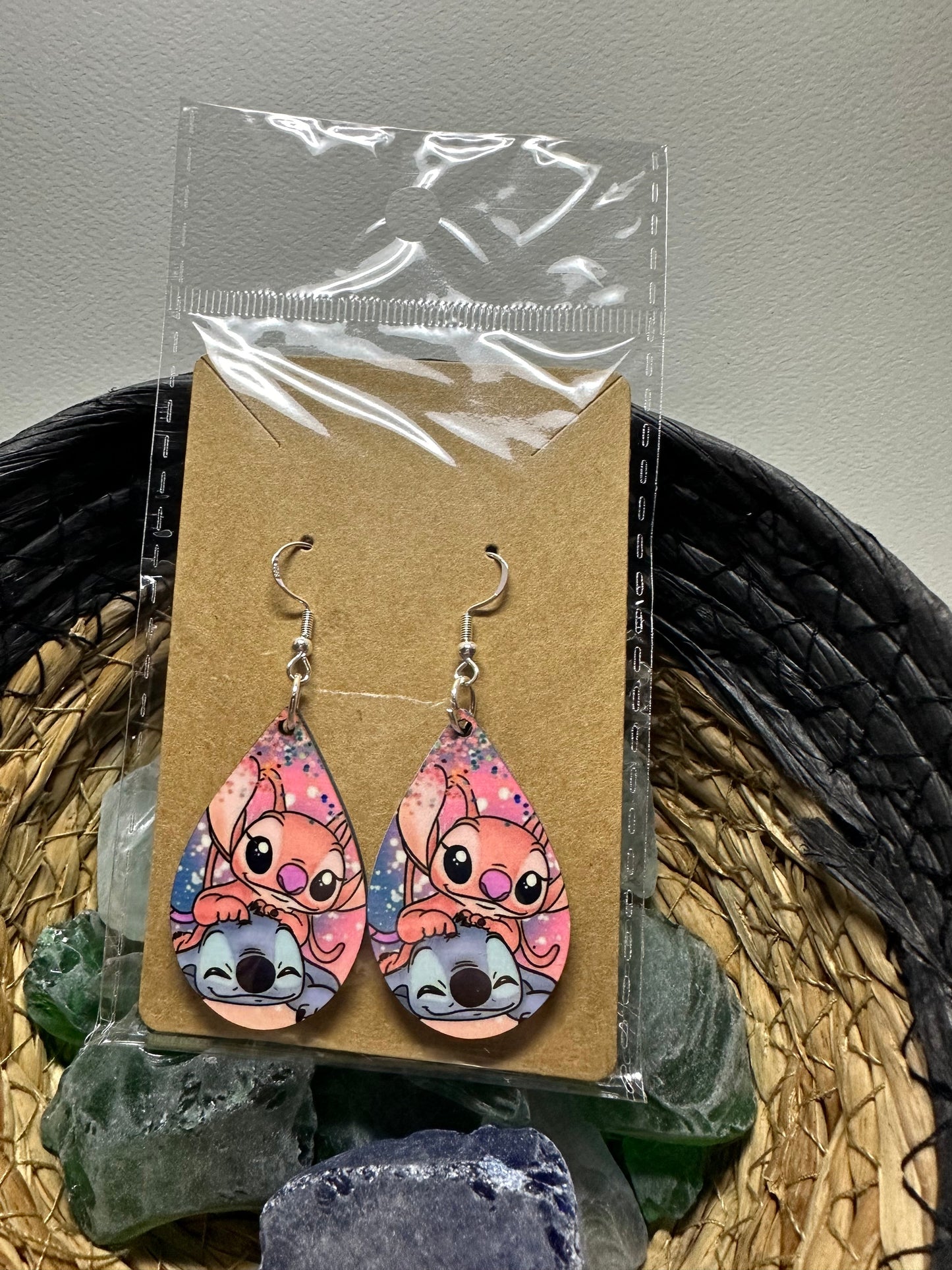 Pink Alien Pair Earrings, fashion accessory