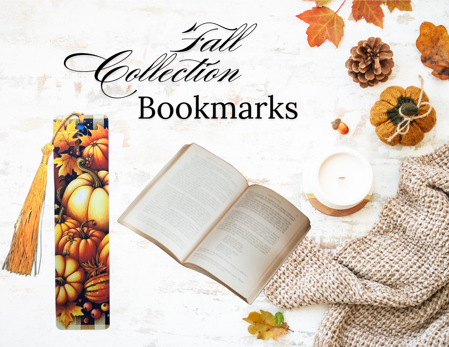 Fall Pumpkin Orange Bookmark