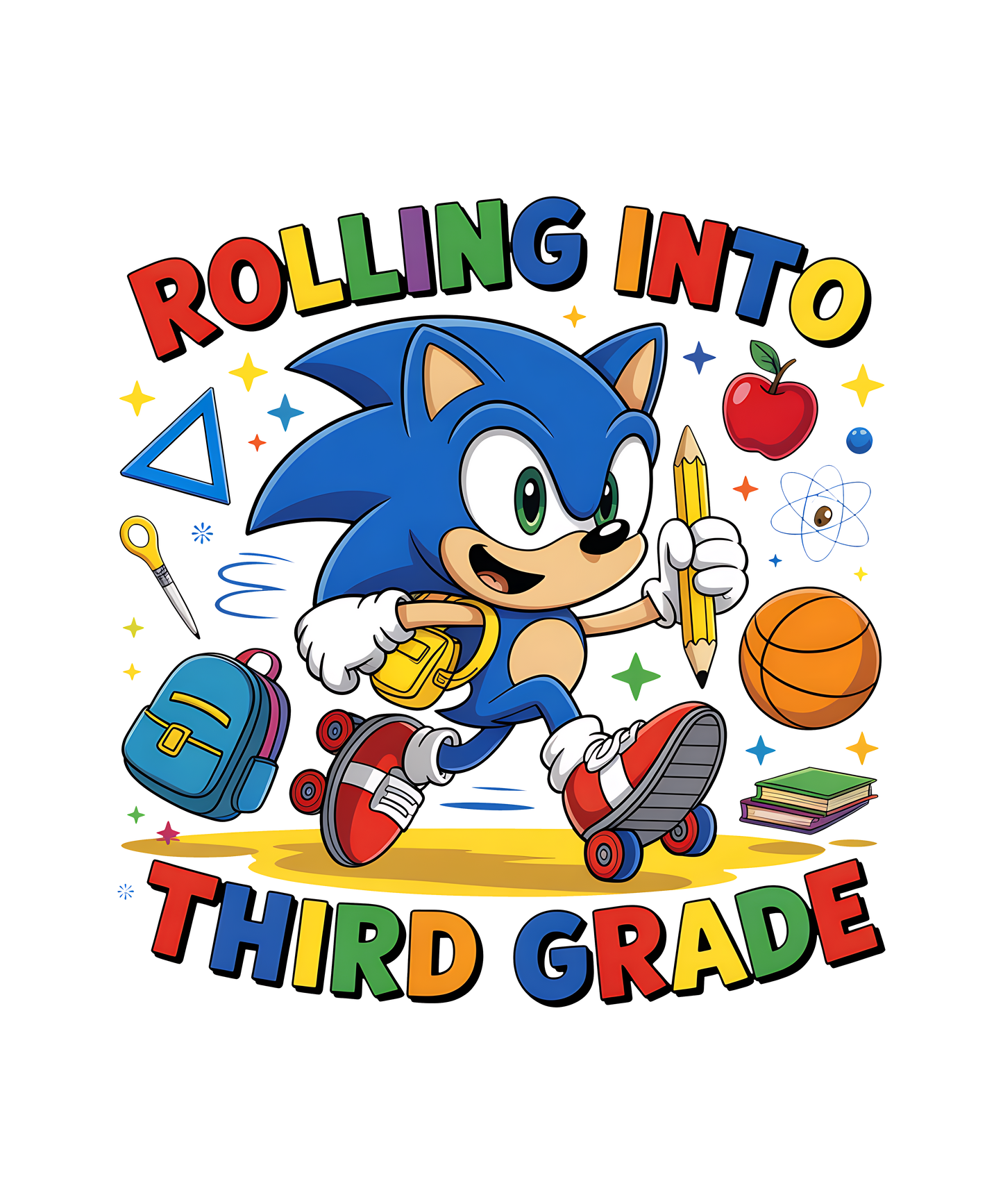 Rolling into.... Personalized Back to School T-shirt