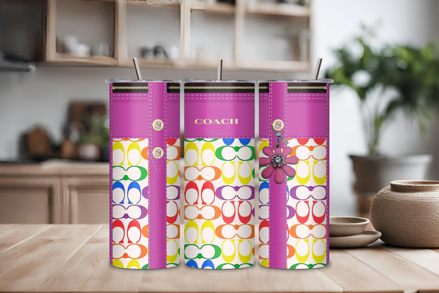 Pink Custom Tumbler, 20 oz skinny tumbler, drinkware, travel