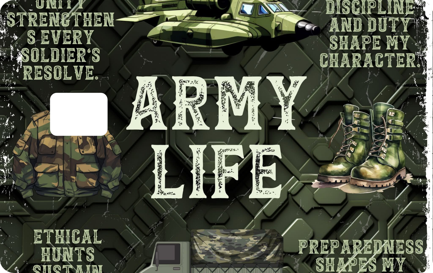 Army Design Debit Card Decal Skins