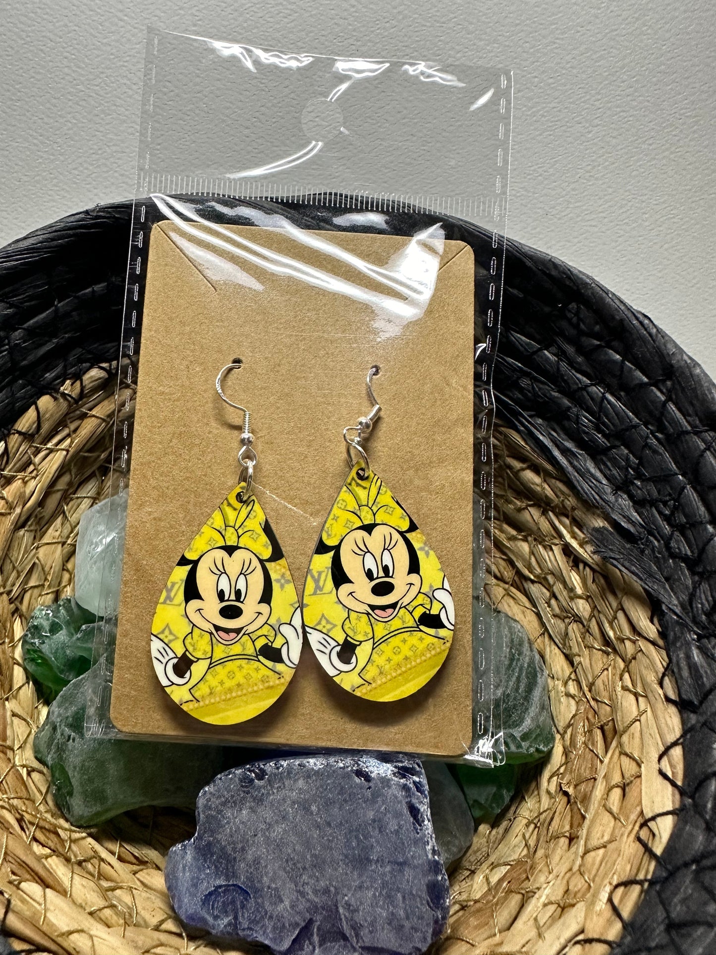 Mouse Yellow Drop Earrings, fashion accessory