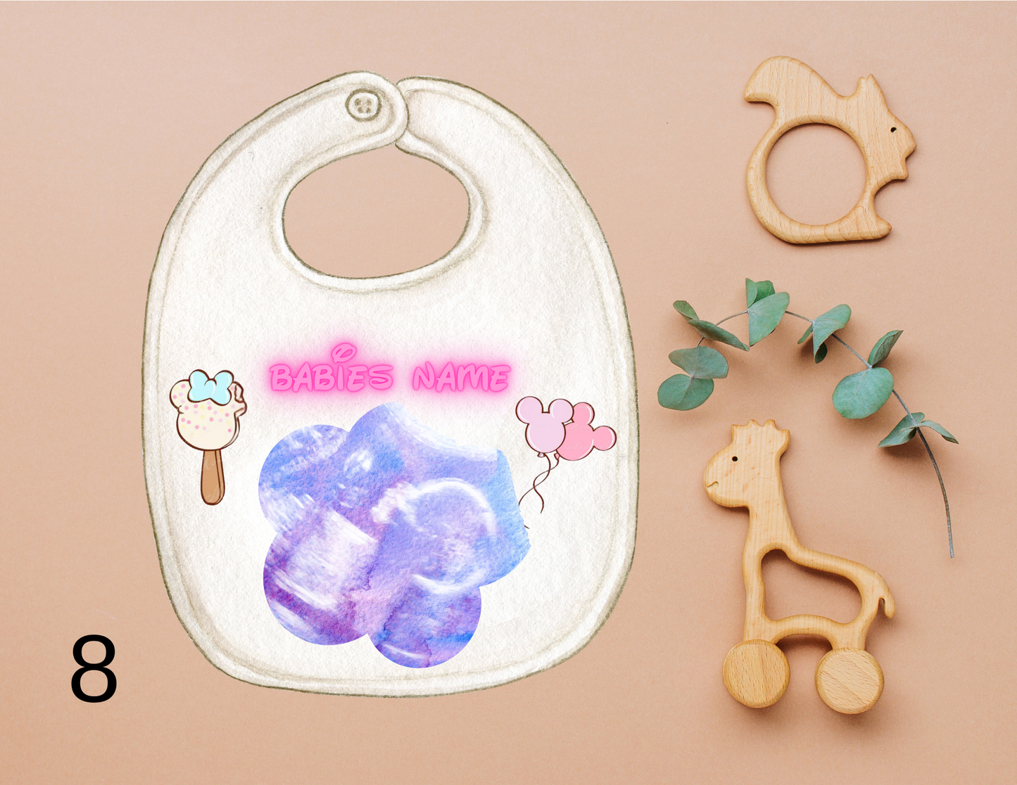 Baby Girl Bibs, Personalized