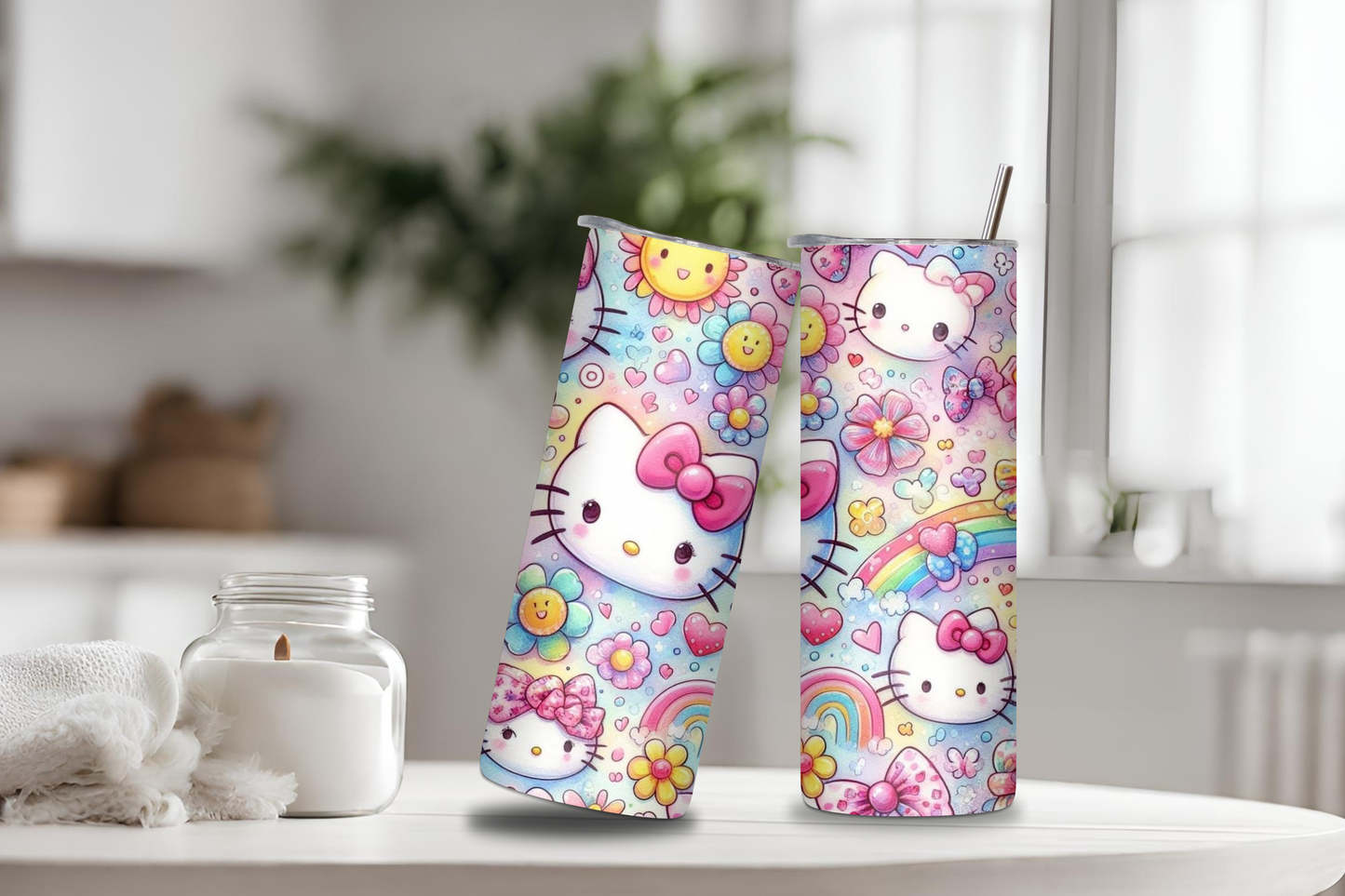 Kitty Tumbler, 20 oz skinny tumbler