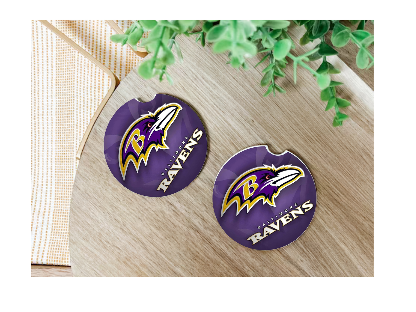 Football Ravens Car Coasters, neoprene material, car accessory