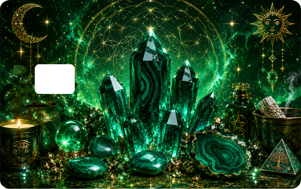 Crystal Design Debit Card Decal, QTY 2 Same Design