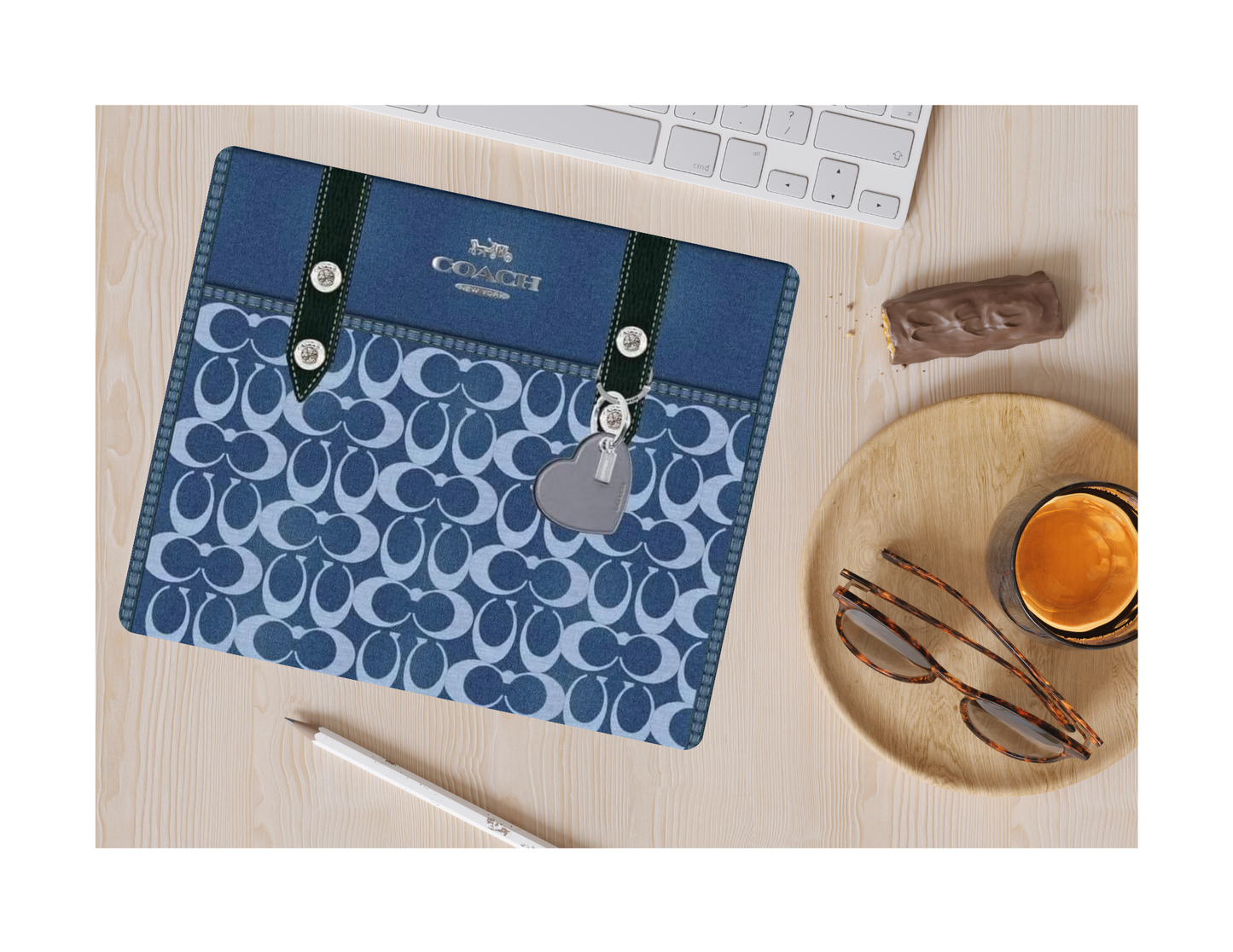 Blue Mouse Pad, desk accessory