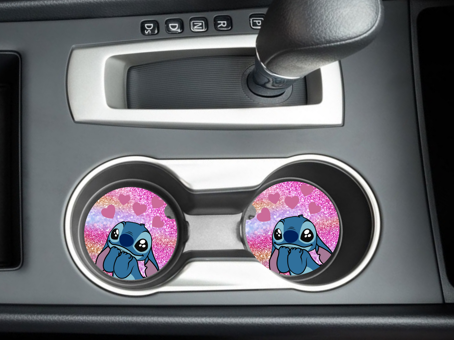 Hearts Car Coasters, neoprene material, car accessory