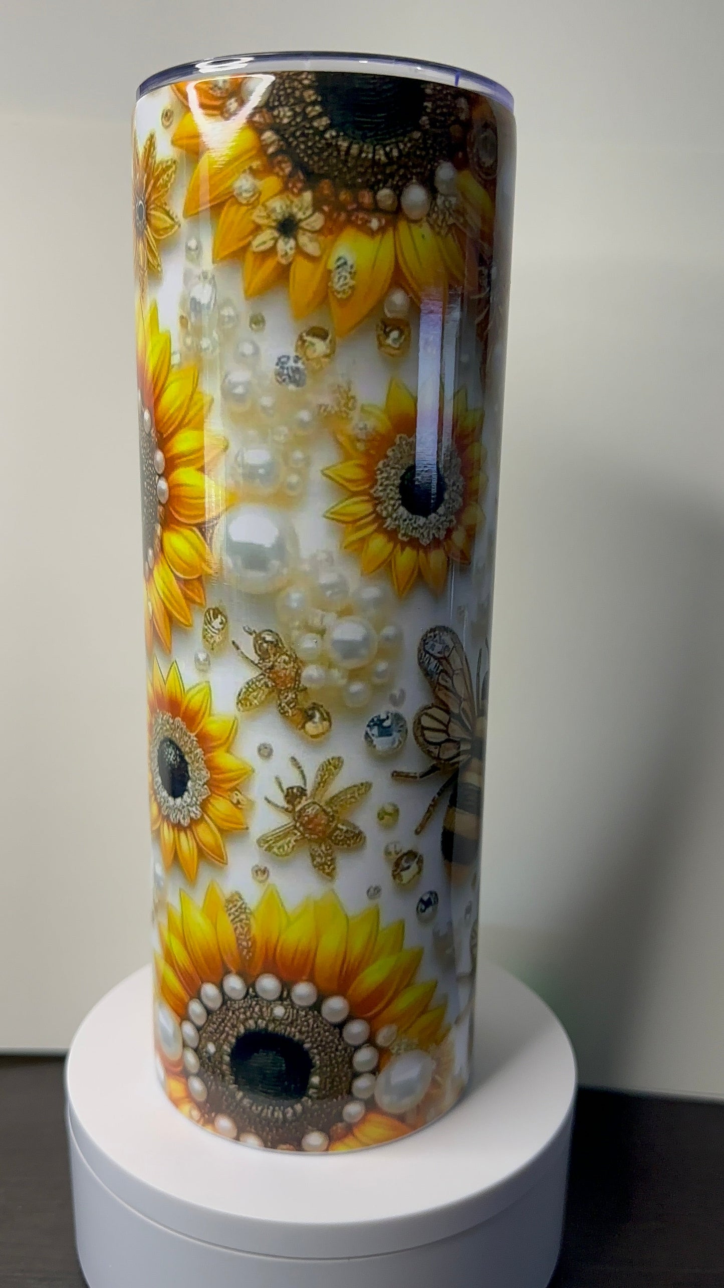 Strawberry Delight Custom Tumbler, 20 oz skinny tumbler, drinkware