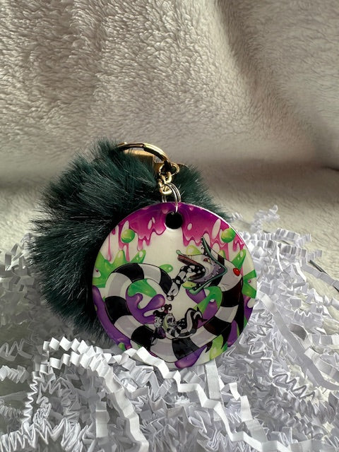 Cartoon Pom Pom Keychain