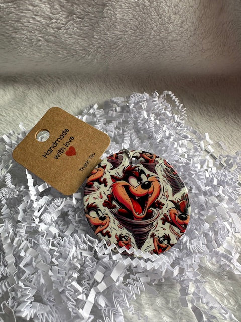 Taz Pom Pom Keychain