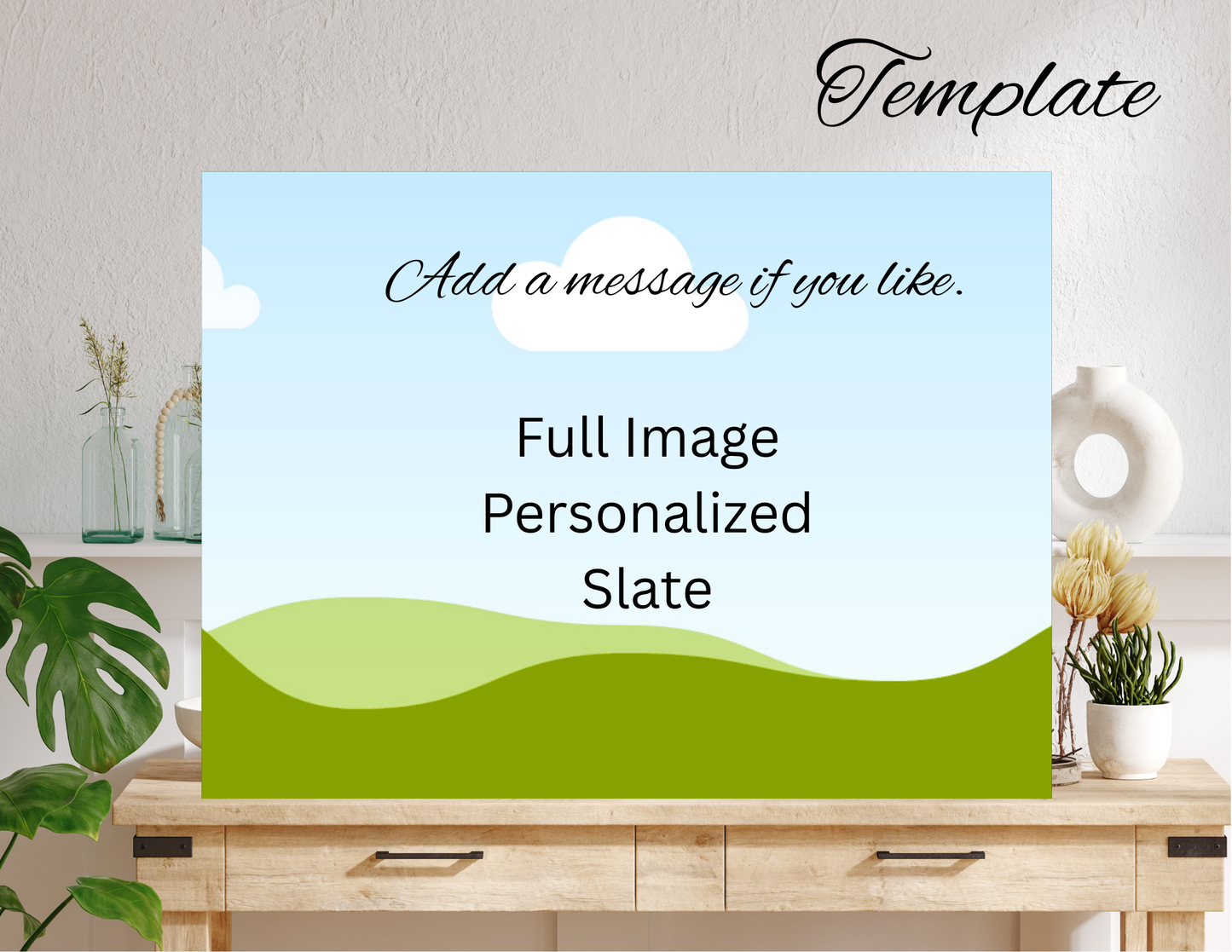 Rectangle Stone Slate, Personalized, 7" x 5" size