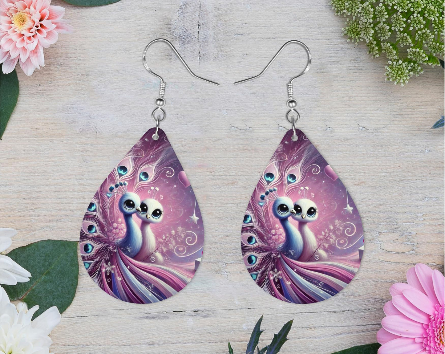 Peacock Love Earrings