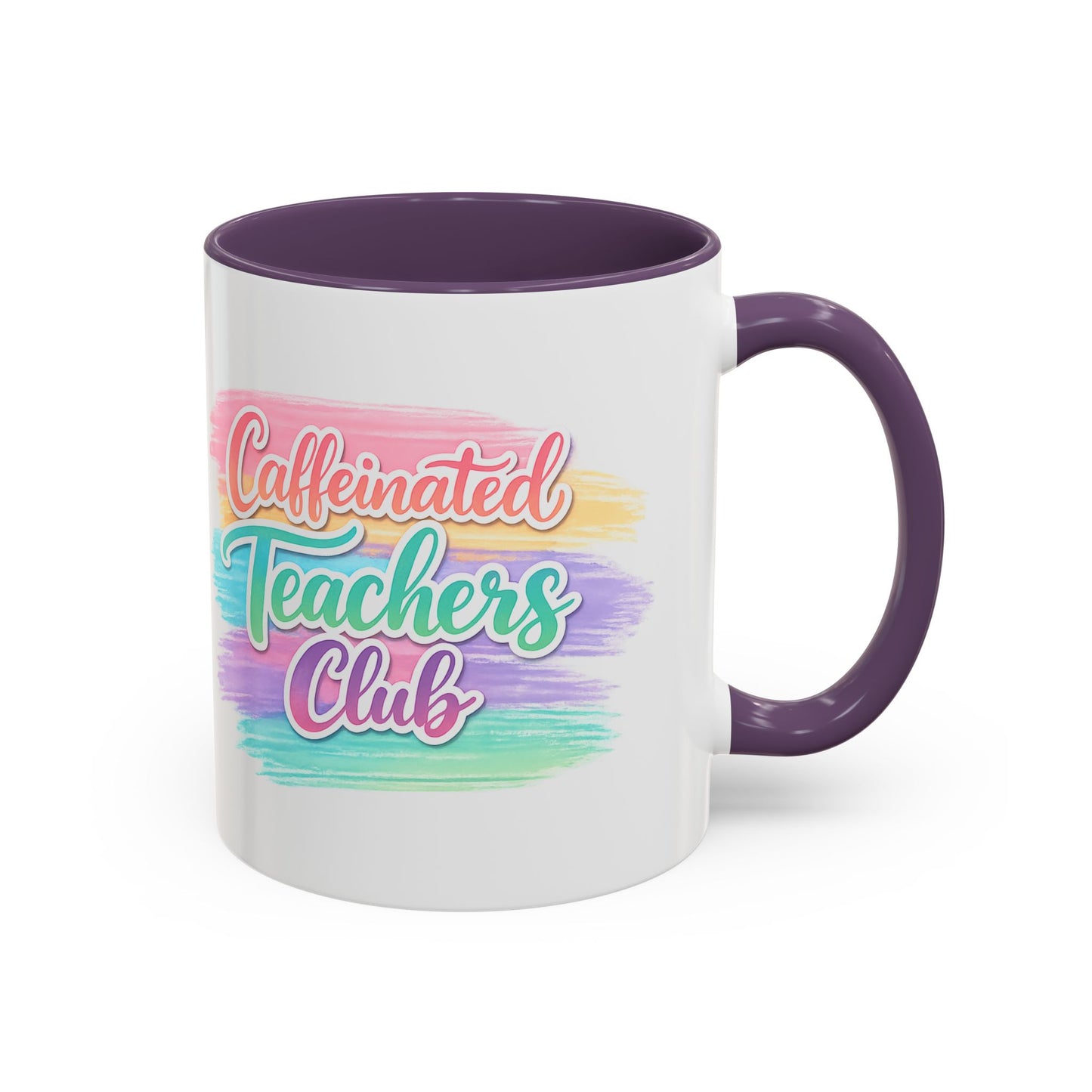Caffeinated Teachers Club Mug | Cute Pastel Teacher Coffee Cup | Teacher Gift Mug