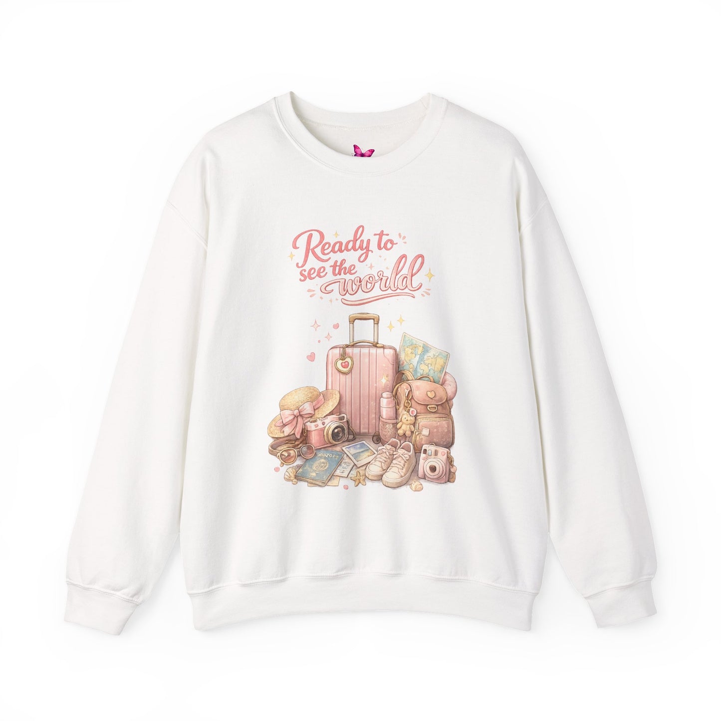 Ready to See the World Adventure Sweatshirt – Trendy Travel Graphic Pullover