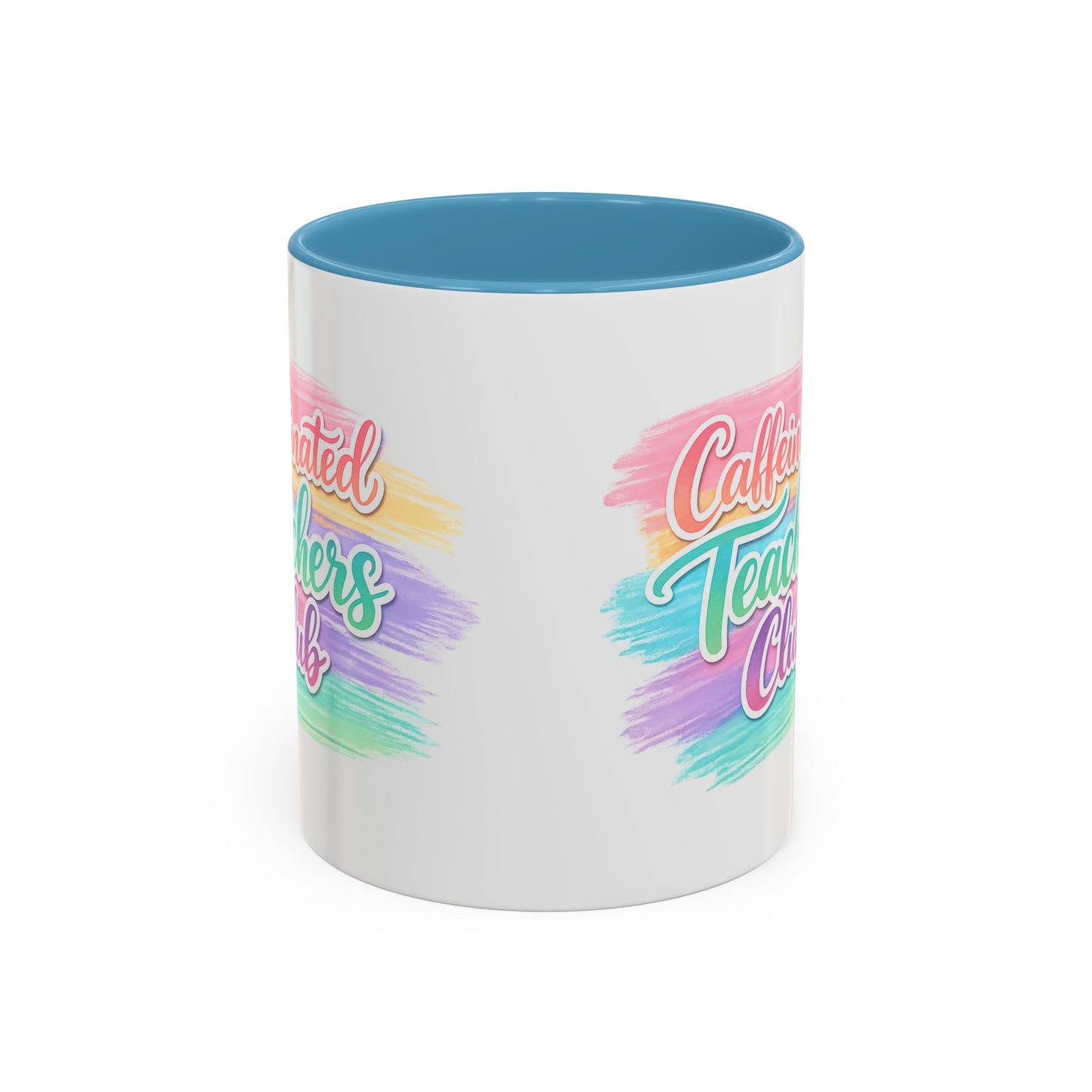Caffeinated Teachers Club Mug | Cute Pastel Teacher Coffee Cup | Teacher Gift Mug