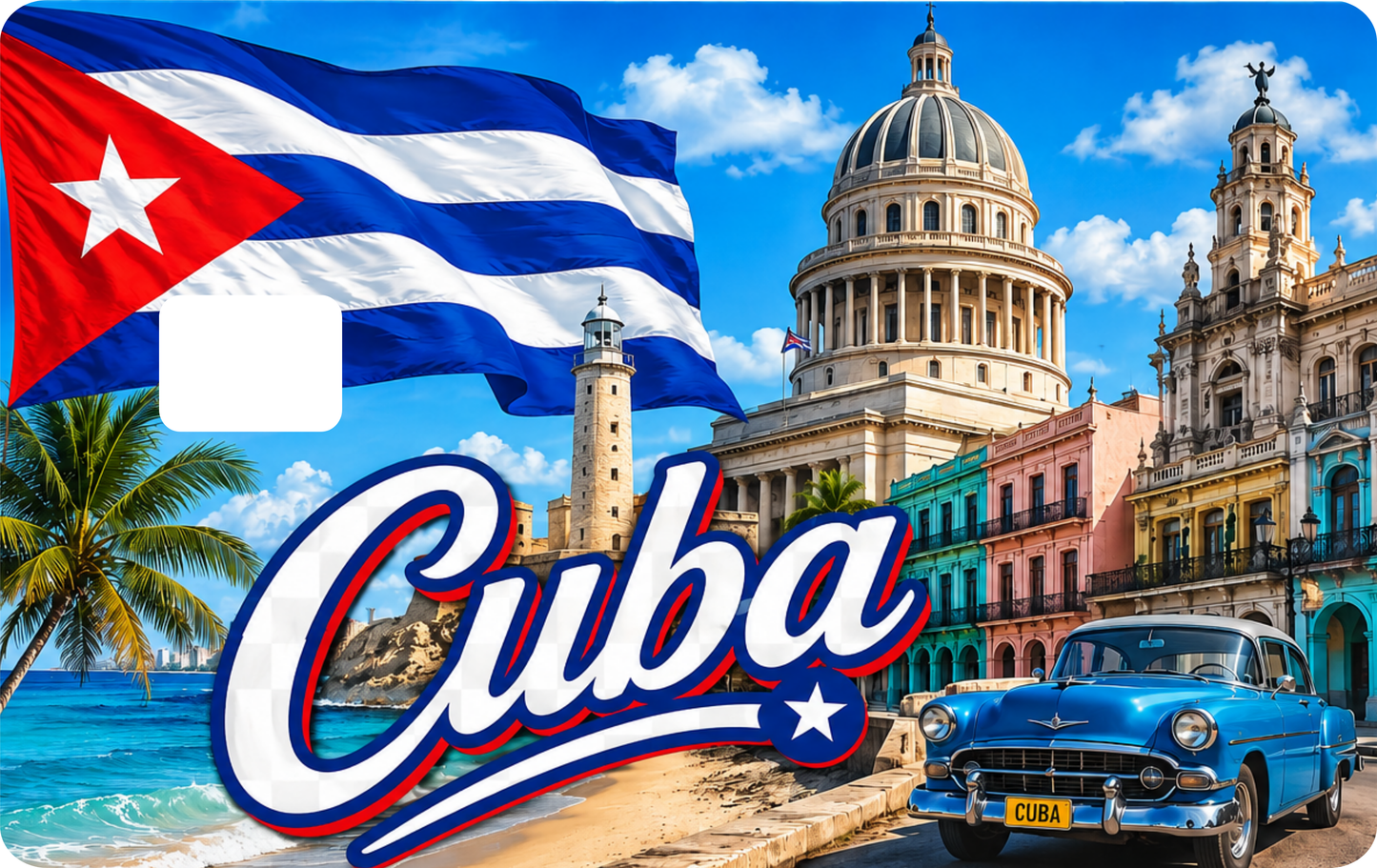 Cuban Debit Card Design, QTY 2 Same Design