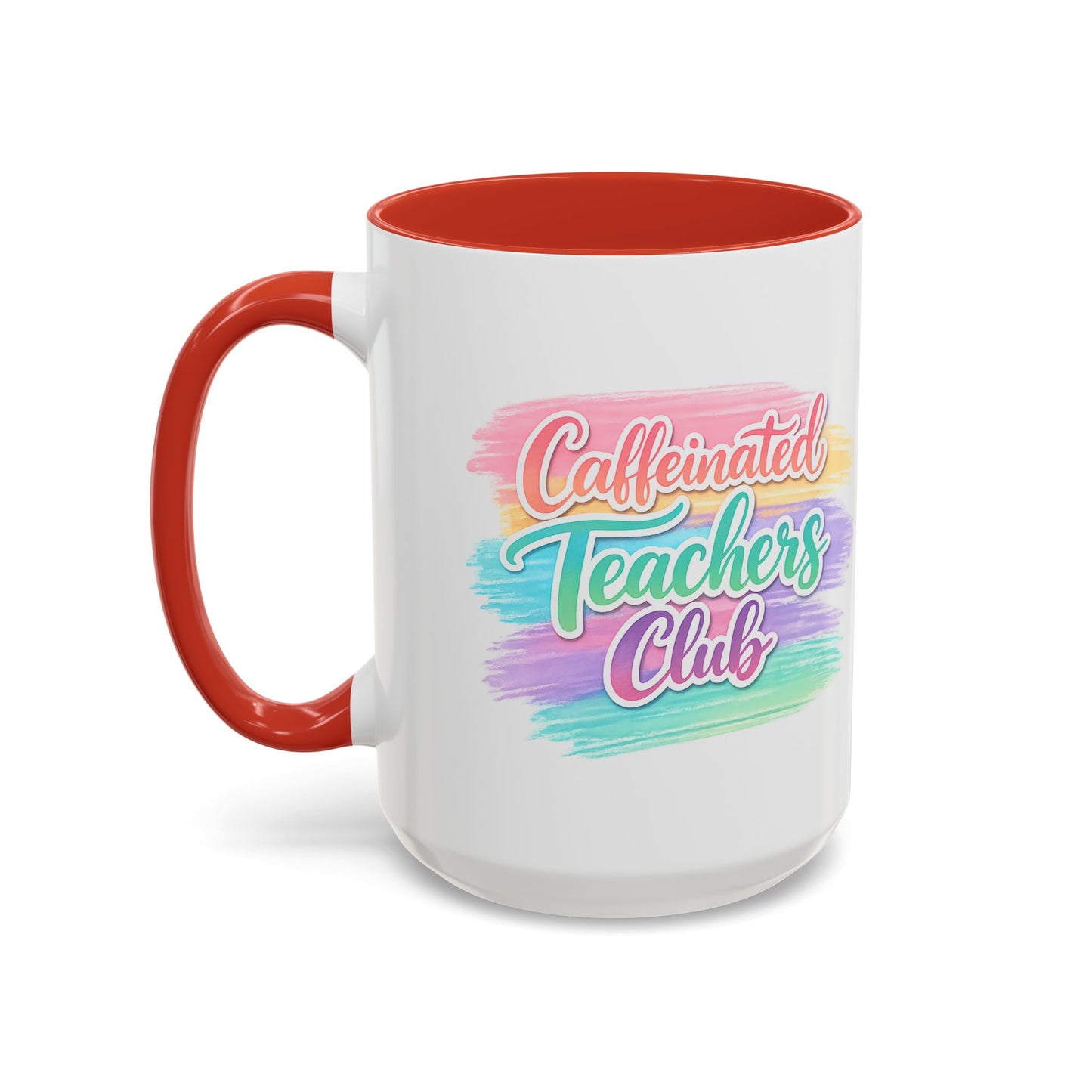 Caffeinated Teachers Club Mug | Cute Pastel Teacher Coffee Cup | Teacher Gift Mug