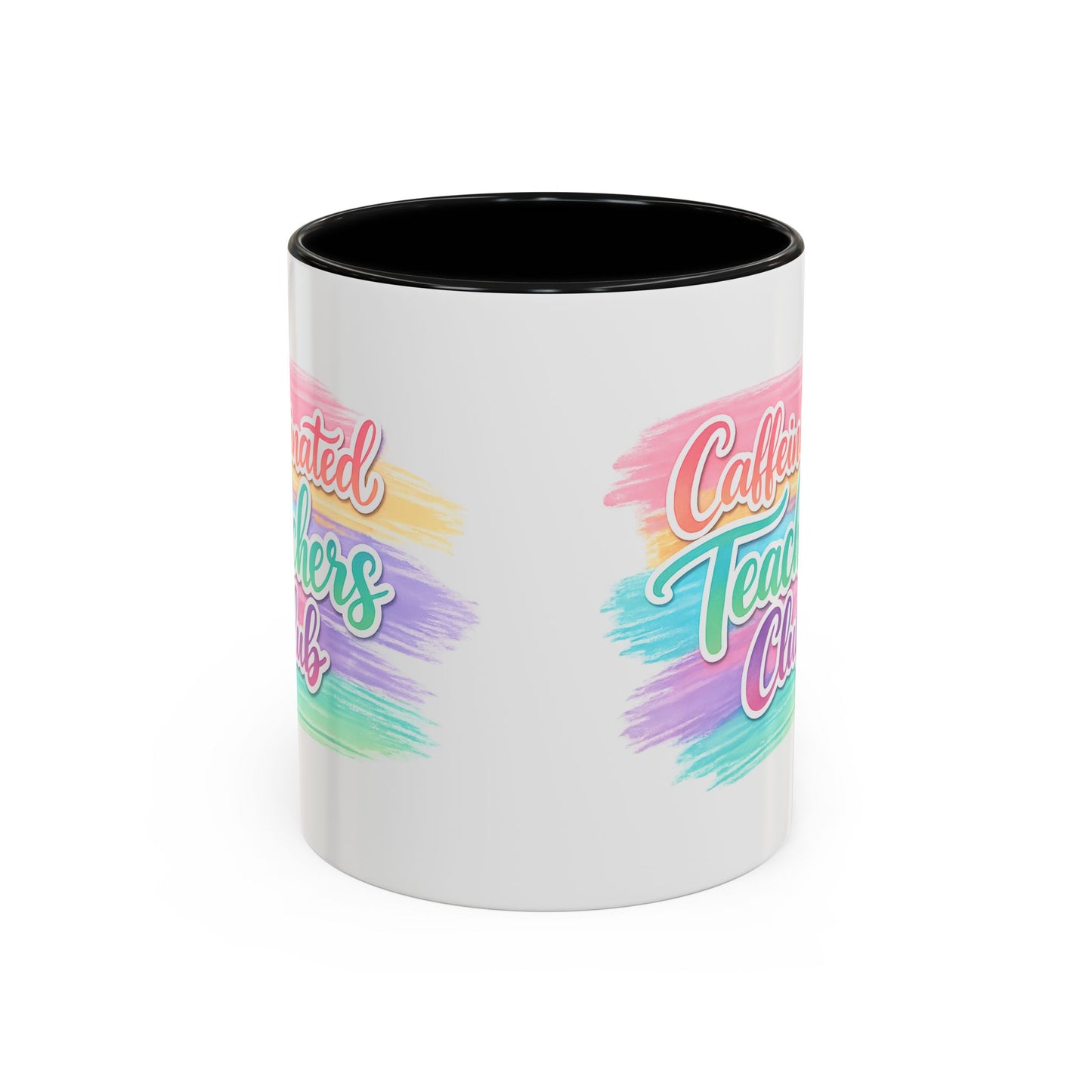 Caffeinated Teachers Club Mug | Cute Pastel Teacher Coffee Cup | Teacher Gift Mug